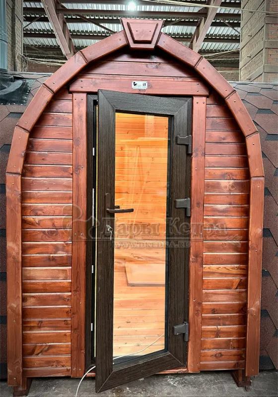 Баня «Викинг» из кедра 6х2,2 метра с боковым входом